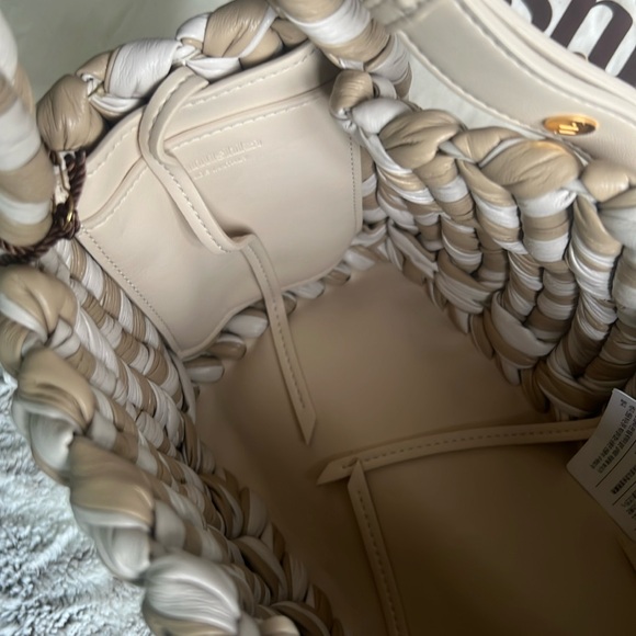 Nanushka Busket leather tote bag tan white NWT - Picture 5 of 5